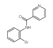 3-Pyridinecarboxamide, N-(2-bromophenyl)- 结构式