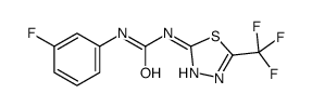1-(3-氟苯基)-3-[5-(三氟甲基)-1,3,4-噻二唑-2-基]脲 结构式