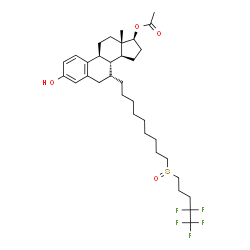 (7α,17β)-7-[9-[(4,4,5,5,5-五氟戊基)亚磺酰]壬基]雌甾-1,3,5(10)-三烯-3,17-二醇 17-醋酸酯 结构式