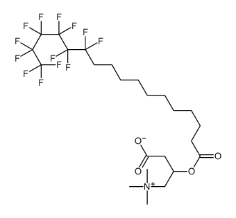 3-(12,12,13,13,14,14,15,15,16,16,17,17,17-十三氟十七烷酰氧基)-4-(三甲基铵基)丁酸内盐 结构式