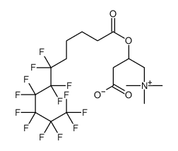 3-(6,6,7,7,8,8,9,9,10,10,11,11,11-十三氟十一酰氧基)-4-(三甲基铵基)丁酸内盐 结构式