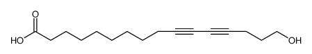 16-羟基-10,12-十六碳二炔酸 结构式