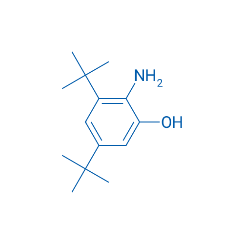 2-氨基-3,5-二叔丁基苯酚 结构式