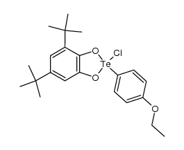 2-氯-2-(4'-乙氧基苯基)-5,7-二叔丁基苯并-1,3,2-二氧杂碲杂环戊二烯 结构式