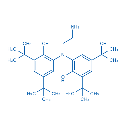 N,N-双(3,5二叔丁基-2-羟基苯基)-1,2-乙基二胺 结构式