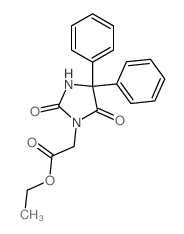 1-Imidazolidineacetic acid, 2,5-dioxo-4,4-diphenyl-, ethyl ester 结构式