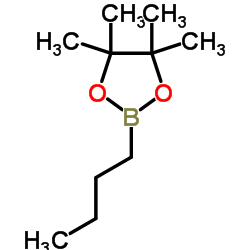 2-丁基-4,4,5,5-四甲基-1,3,2-二杂氧戊硼酸 结构式