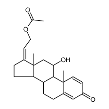 (17Z)-11beta,21-dihydroxypregna-1,4,17(20)-trien-3-one 21-acetate 结构式