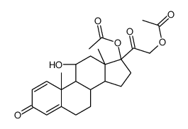 泼尼松龙17,21-二乙酸酯 结构式