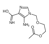 ACETIC ACID 2-(5-AMINO-4-CARBAMOYL-IMIDAZOL-1-YLMETHOXY)-ETHYL ESTER 结构式