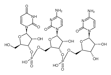 cytidylyl-(5'->3')-cytidylyl-(5'->3')-uridine 结构式