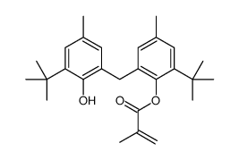 2-Methylacrylic acid 2-tert-butyl-6-[(3-tert-butyl-2-hydroxy-5-methylphenyl)methyl]-4-methylphenyl ester 结构式