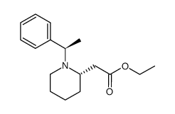 2-Piperidineacetic acid, 1-[(1R)-1-phenylethyl]-, ethyl ester, (2S)- 结构式