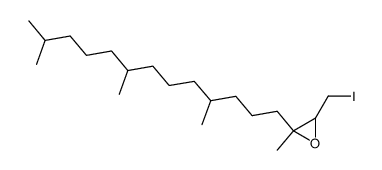 Oxirane, 3-(iodomethyl)-2-methyl-2-(4,8,12-trimethyltridecyl)-, [2α(4R*,8R*),3β]- (9CI) 结构式