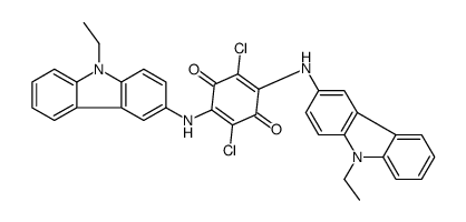 2,5-Cyclohexadiene-1,4-dione,2,5-dichloro-3,6-bis[(9-ethyl-9H-carbazol-3-yl)amino]- 结构式