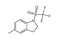 1H-Indole, 2,3-dihydro-5-methyl-1-[(trifluoromethyl)sulfonyl]- 结构式