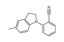 2-(5-甲基-2,3-二氢-1H-吲哚-1-基)苯甲腈 结构式