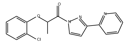 2-(2-氯苯氧基)-1-[3-(2-吡啶基)-1H-吡唑-1-基]-1-丙酮 结构式