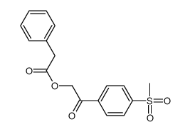 4-(甲磺酰基)苯甲酰基甲基苯基乙酸酯 结构式