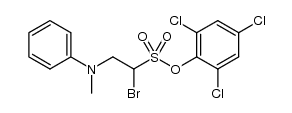 1-溴-2-(甲基苯基氨基)乙磺酸-2,4,6-三氯苯酯 结构式