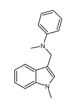N,1-二甲基-N-苯基-1H-吲哚-3-甲胺 结构式