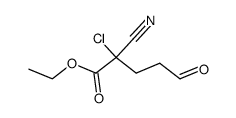 2-氯-2-氰基-5-氧代戊酸乙酯 结构式
