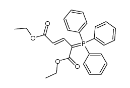 (2E)-4-(三苯基膦亚基)-2-戊烯二酸二乙酯 结构式