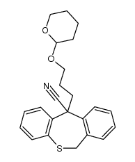 6,11-二氢-11-[3-[(四氢-2H-吡喃-2-基)氧基]丙基]-二苯并[b,e]噻庚因-11-甲腈 结构式