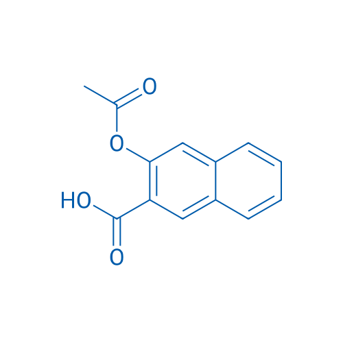 3-乙酰基氧基-2-萘甲酸 结构式