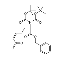 Benzyl (2R,5E)-2-[bis(tert-butoxycarbonyl)aMino]-6-nitrohex-5-enoate 结构式