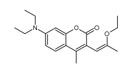 (Z)-7-(二乙氨基)-3-(2-乙氧基-1-丙烯基)-4-甲基-2H-色烯-2-酮 结构式