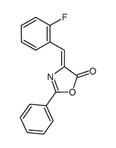 (4Z)-4-[(2-氟苯基)亚甲基]-2-苯基-5(4H)-恶唑酮 结构式