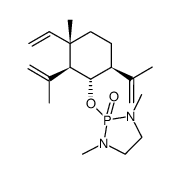 1,3,2-二氮杂磷杂环戊烷,2-[[(1S,2S,3S,6S)-3-乙烯基-3-甲基-2,6-双(1-甲基乙烯基)环己基]氧基]-1,3-二甲基-,2-氧化物 结构式