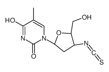 1-[(2R,4S,5S)-5-(羟甲基)-4-异硫氰酸根合氧杂环戊烷-2-基]-5-甲基嘧啶-2,4-二酮 结构式