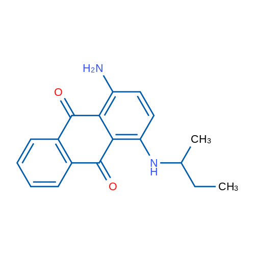 1-氨基-4-[(1-甲基丙基)氨基]-9,10-蒽二酮 结构式