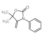 3-苯基-5,5-二甲基-4-亚甲基-2-恶唑烷酮 结构式