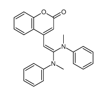 2H-1-Benzopyran-2-one, 4-[2,2-bis(methylphenylamino)ethenyl]- 结构式
