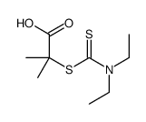 Propanoic acid, 2-[[(diethylamino)thioxomethyl]thio]-2-methyl- 结构式