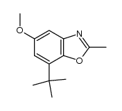 7-叔丁基-5-甲氧基-2-甲基苯并恶唑 结构式