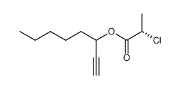 2-氯丙酸-1-乙炔基己酯 结构式
