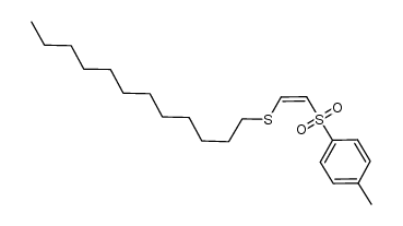 Benzene, 1-[[(1Z)-2-(dodecylthio)ethenyl]sulfonyl]-4-methyl- 结构式