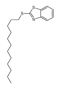 2-(十二烷基硫代)苯并噻唑 结构式