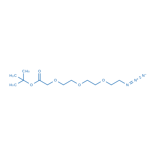2-(2-(2-(2-叠氮基乙氧基)乙氧基)乙氧基)乙酸叔丁酯 结构式