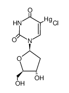 5-氯汞基-2'-脱氧尿苷 结构式