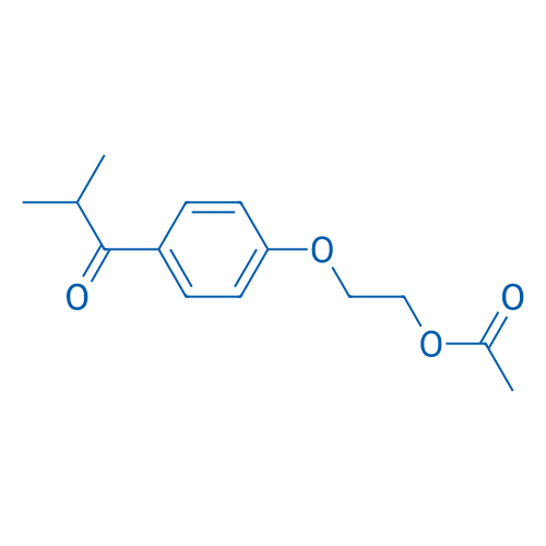 1-Propanone, 1-[4-[2-(acetyloxy)ethoxy]phenyl]-2-methyl- 结构式