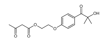 Butanoic acid, 3-oxo-, 2-[4-(2-hydroxy-2-methyl-1-oxopropyl)phenoxy]ethyl ester 结构式