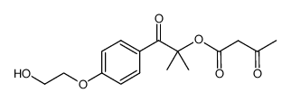 Butanoic acid, 3-oxo-, 2-[4-(2-hydroxyethoxy)phenyl]-1,1-dimethyl-2-oxoethyl ester 结构式
