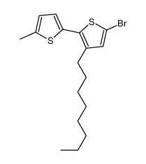 5-溴-5'-甲基-3-辛基-2,2'-联噻吩 结构式