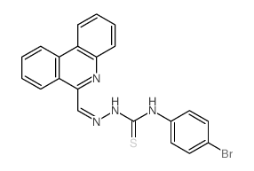 Hydrazinecarbothioamide,N-(4-bromophenyl)-2-(6-phenanthridinylmethylene)- 结构式