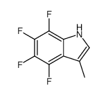 4,5,6,7-四氟-3-甲基-1H-吲哚 结构式